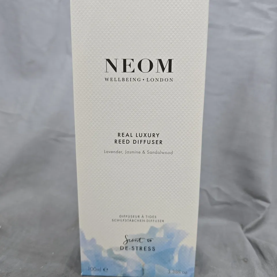NEOM Real Luxury Reed Diffuser – Lavender, Jasmine & Sandalwood (100ml)