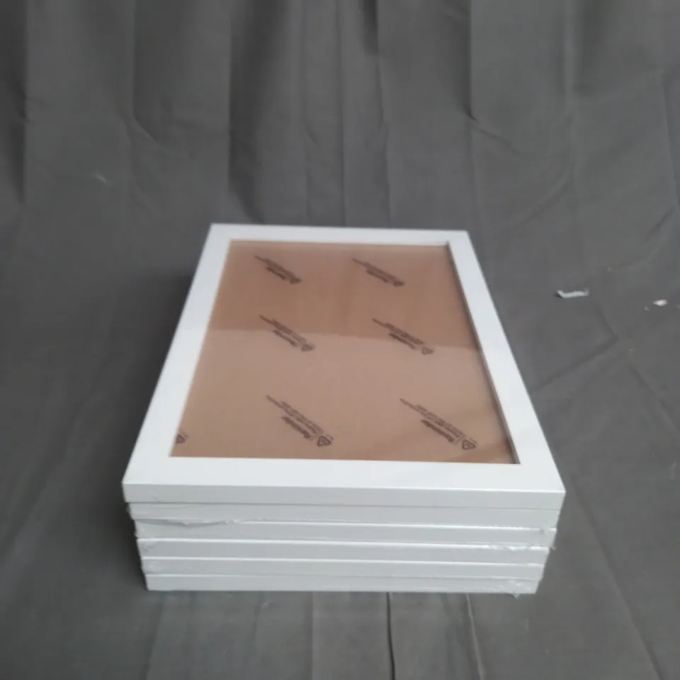 SET OF SIX WHITE PICTURE FRAMES