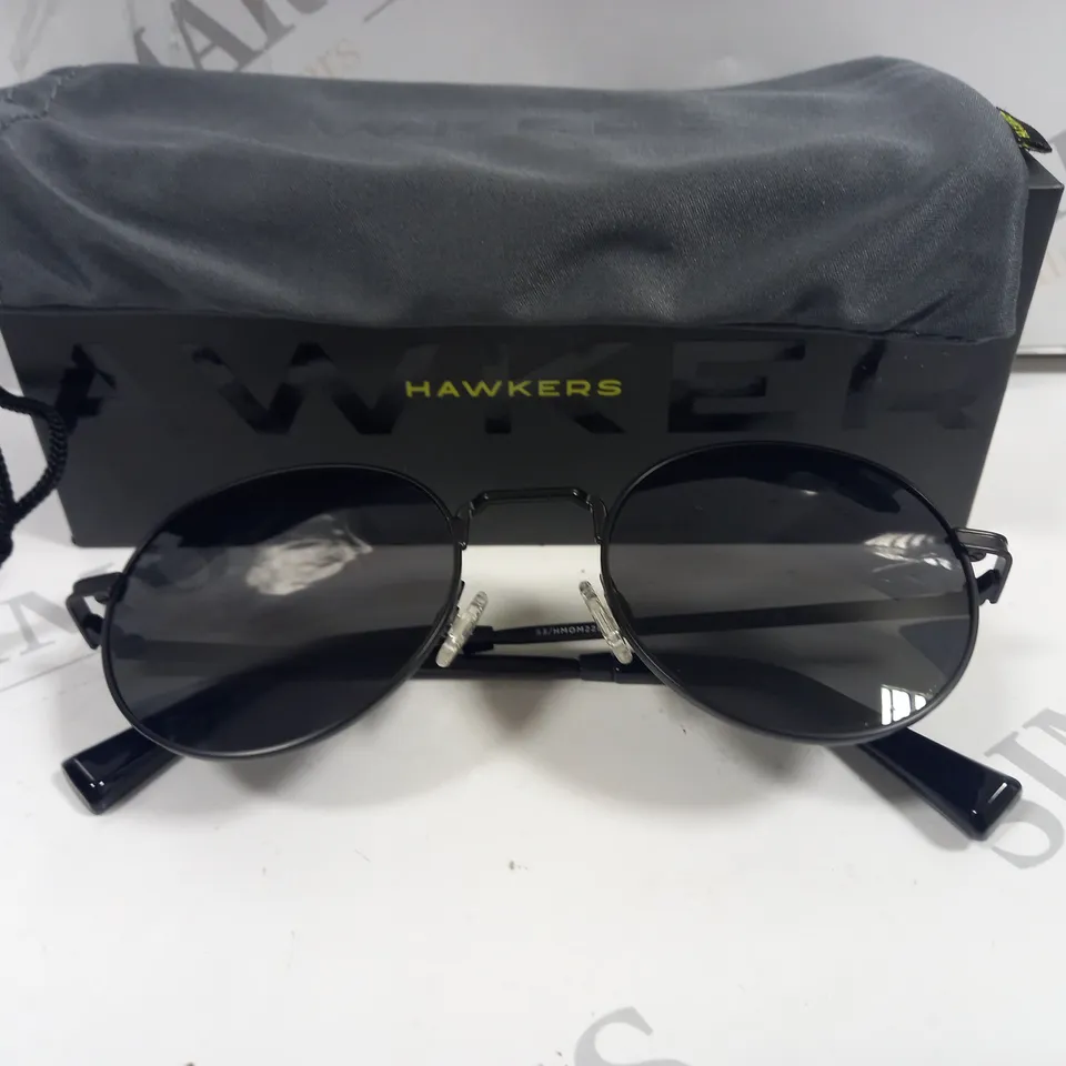 BOXED PAIR OF HAWKERS ROUND BLACK GLASSES