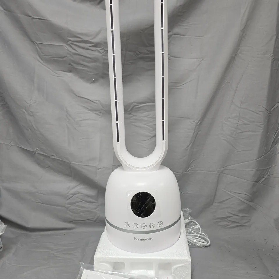 HOMESMART BLADELESS TOWER FAN WITH OVAL LOOP – WHITE