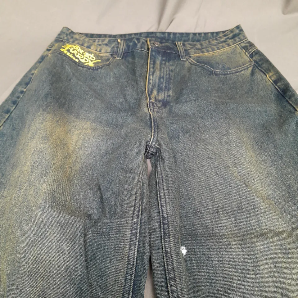 ED HARDY X URBAN OUTFITTERS MUSTARD JEANS - 30W 30L