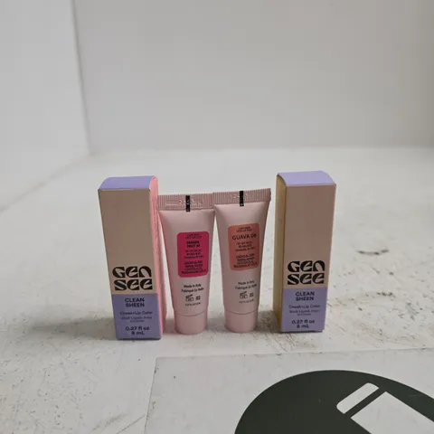 GENSEE CLEAN SHEEN LIP GLOSS DUO – DRAGON FRUIT 04 & GUAVA 08, WITH BOXES
