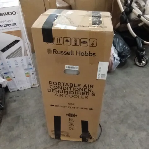 BOXED RUSSELL HOBBS RHPAC3001B PORTABLE AIR CONDITIONER & DEHUMIDIFIER