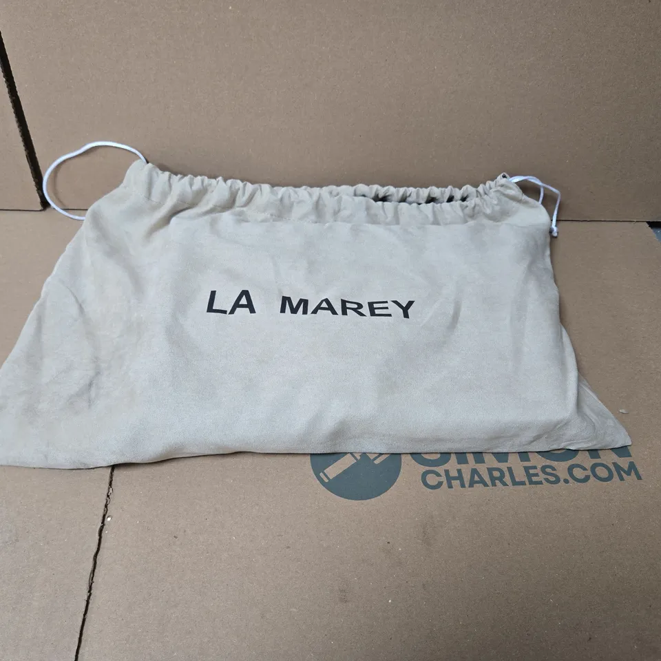 3 X LA MAREY LONDON TEAL SNAKESKIN-EFFECT HANDBAGS WITH CIRCULAR METAL CLASP IN PINK BOX
