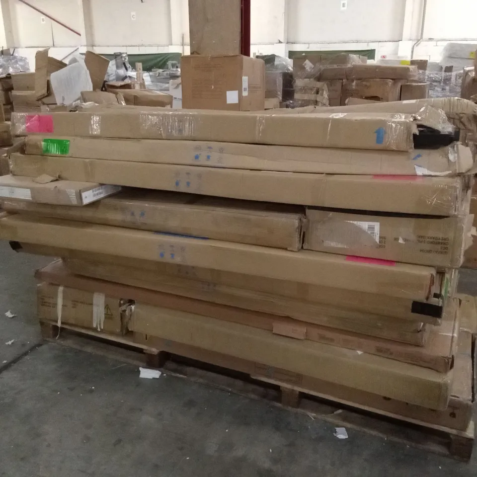 PALLET OF ASSORTED DESIGNER INCOMPLETE FLATPACK FURNITURE SETS AND PIECES 