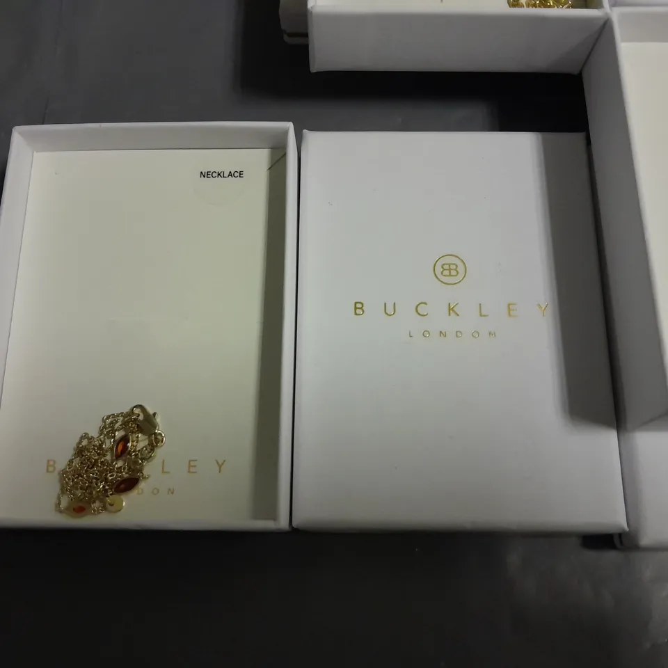 LOT OF 8 ASSORTED BOXED BUCKLEY LONDON NECKLACES