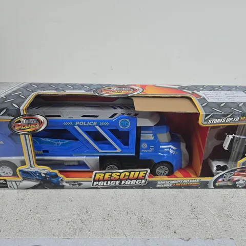 TEAM POWER BLUE POLICE RESCUE VEHICLE TOY TRUCK