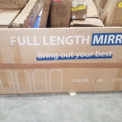 BOXED FULL LENGTH MIRROR - BLACK