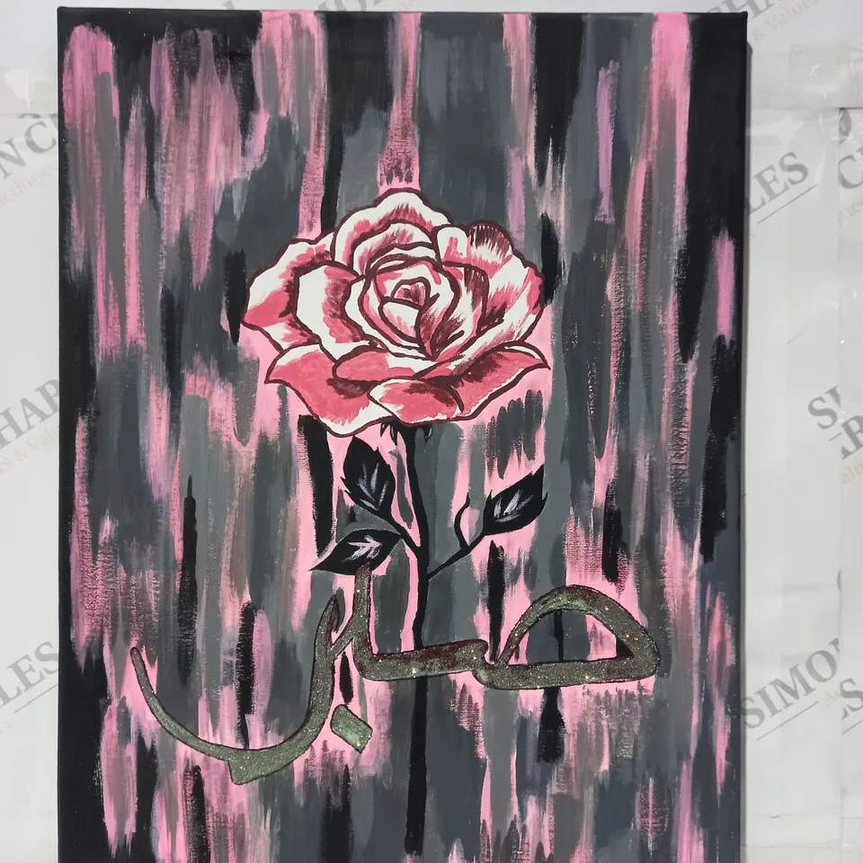 PINK ROSE CANVAS PAINTING