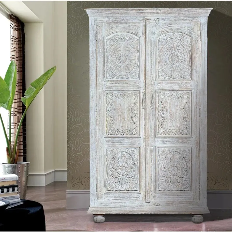 BOXED COSIMA 2 DOOR WARDROBE WHITE (1 BOX)