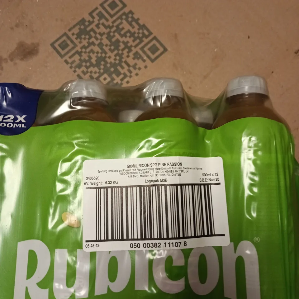 RUBICON SPRING PINEAPPLE PASSION SPARKLING WATER – 11 X 500ML BOTTLES (SHRINK-WRAPPED PACK)