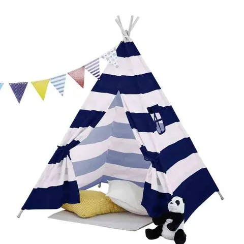 BOXED NEO KIDS TEEPEE TENT - NAVY/STRIPE