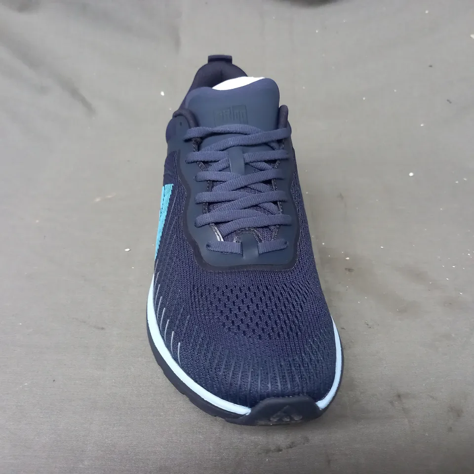 BOXED PAIR OF FITFLOP MESH RUNNING SNEAKERS IN MIDNIGHT NAVY UK SIZE 5.5