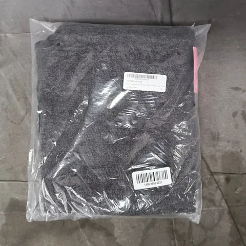 BAGGED PRETTY LITTLE THING WASHED GREY FRAY WAIST LOW RISE JEANS SIZE 10