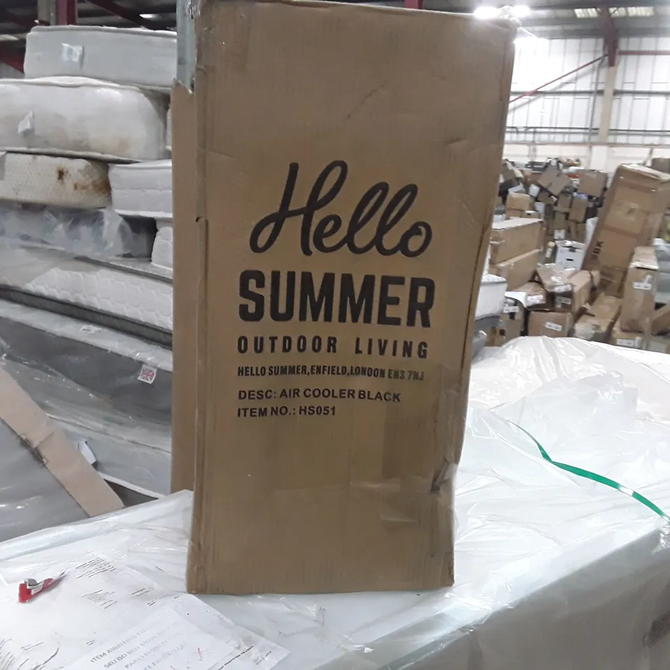 BOXED HELLO SUMMER AIR COOLER - BLACK