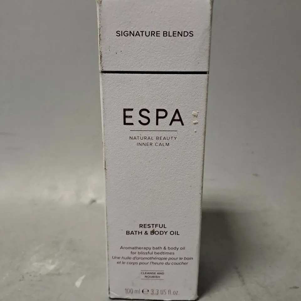 BOXED ESPA RESTFUL BATH & BODY OIL