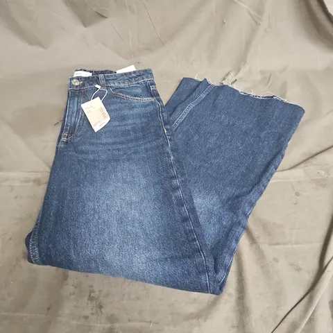 MNG WIDE LEG HIGH WAIST JEANS INDARK BLUE SIZE 12