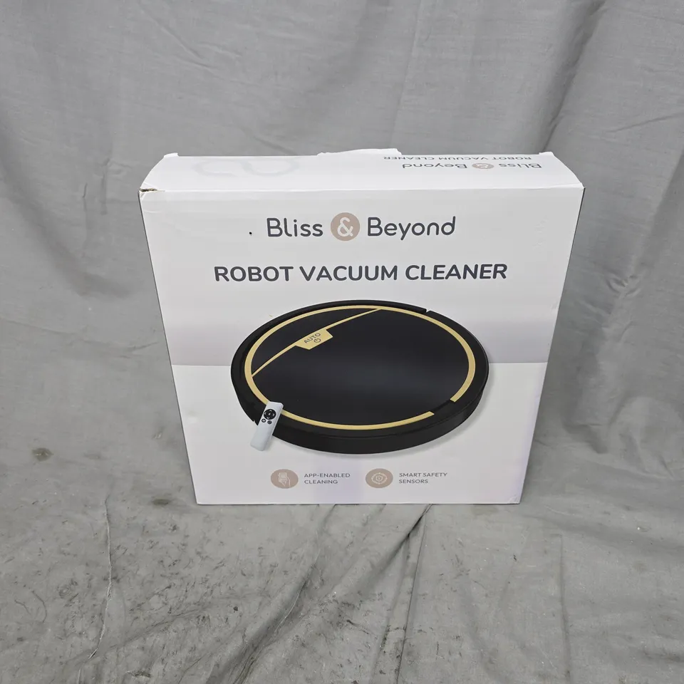 BOXED BLISS & BEYOND ROBOT VACUUM CLEANER