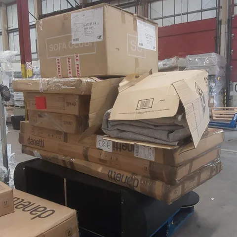 PALLET CONTAINING A VERY LARGE QUANTITY OF ASSORTED DANETTI FURNITURE PARTS