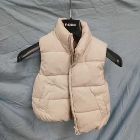 ZARA KIDS BEIGE PUFFER VEST – SIZE 16–24 MONTHS