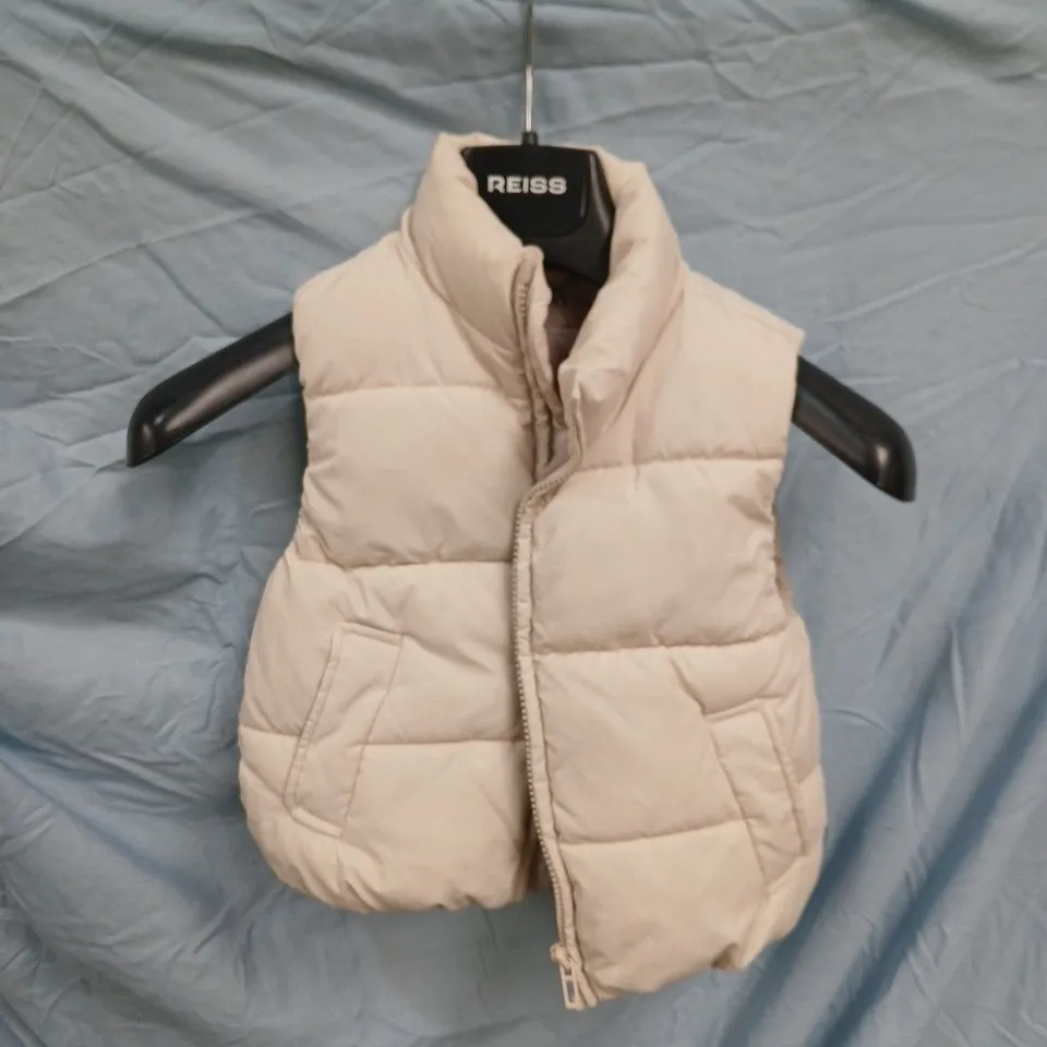 ZARA KIDS BEIGE PUFFER VEST – SIZE 16–24 MONTHS