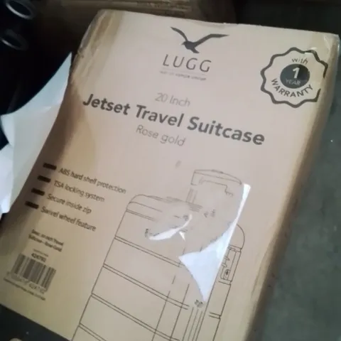 BOXED LUGG 20INCH JETSET TRAVEL SUITCASE ROSE GOLD