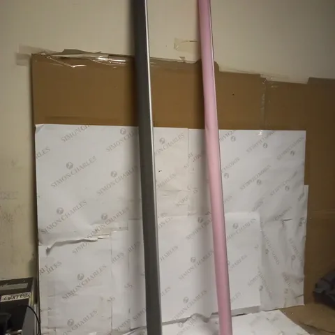 DOUBLE ROLLER BLIND, 150X165CM, PINK & GREY [COLLECTION ONLY]