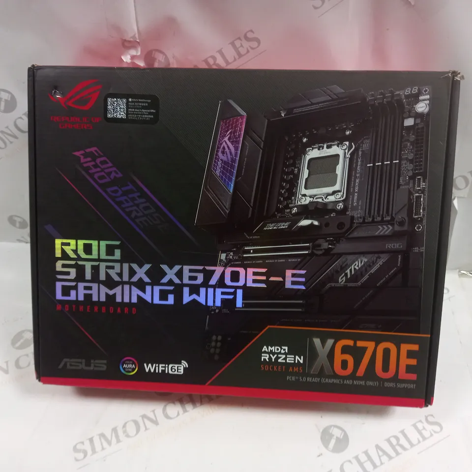 BOXED REBUPLIC OF GAMERS STRIX X670E-E GAMING WIFI MOTHERBOARD