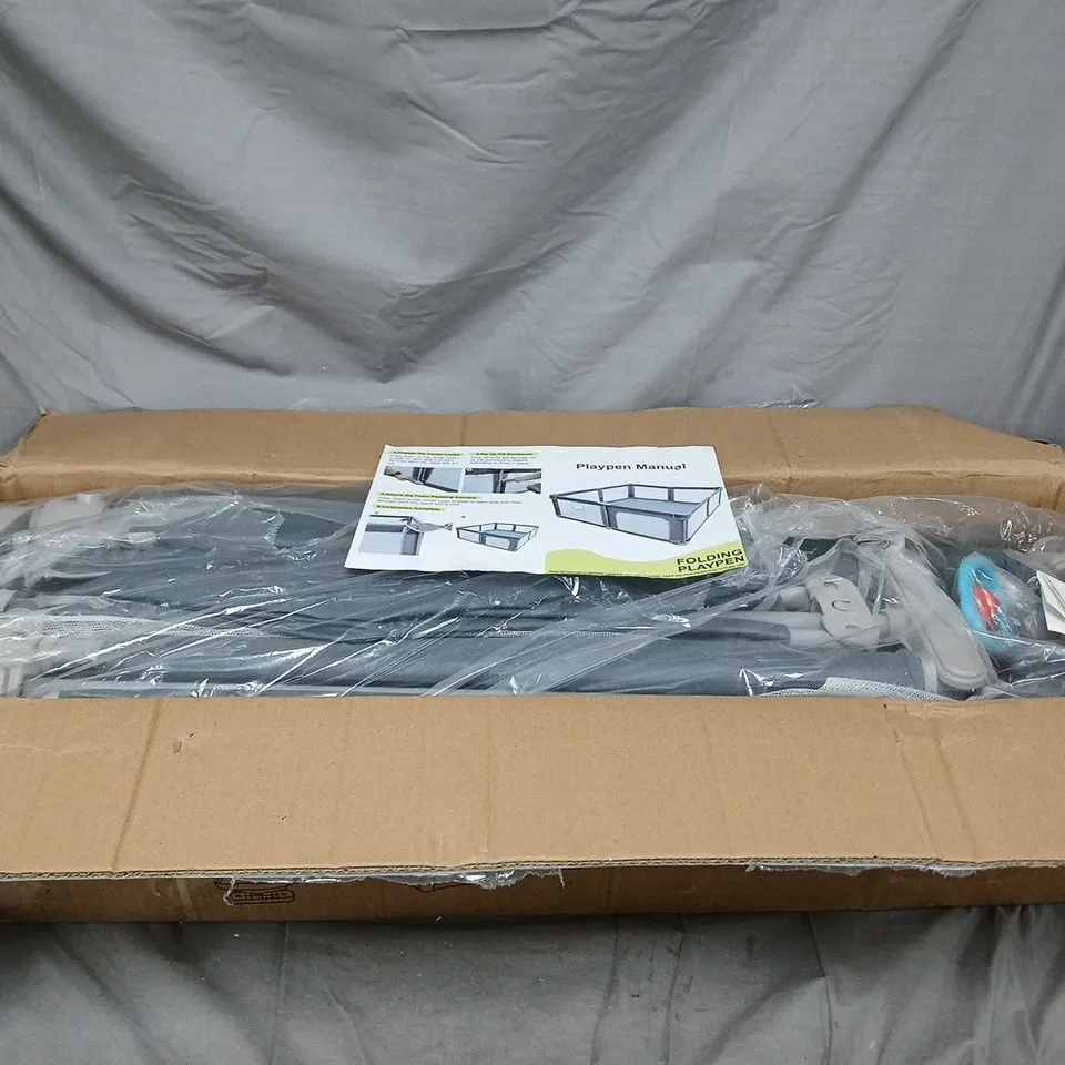 BABY FOLDING PLAYPEN MESH PLASTIC