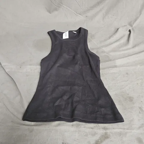 COLLUSION RIBBED TANK IN BLACK SIZE 12