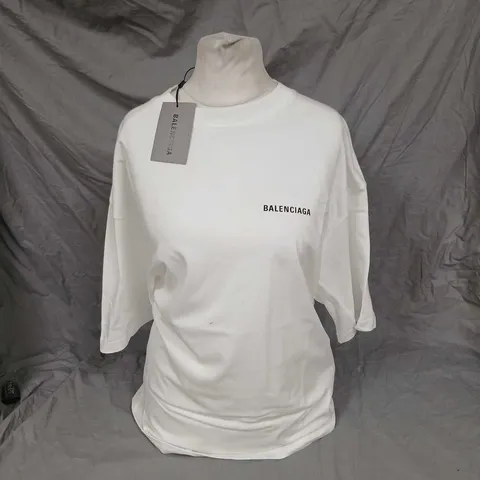 BALENCIAGA WHITE T-SHIRT – UNISEX, SIZE M