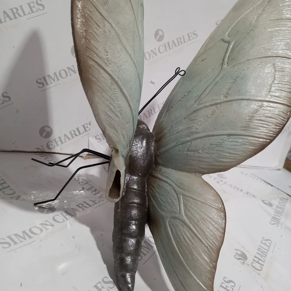 HOME2GARDEN LARGE GARDEN BUTTERFLY DECOR SOFT METALLIC 