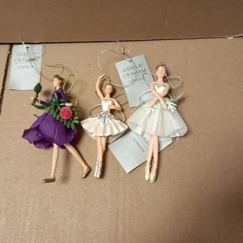 LOT OF 18 AS NEW GISELLA GRAHAM PRINCESS THEMED HANGING TREE DECORATIONS