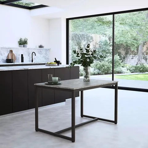 BRAND NEW & BOXED AVENUE INDUSTRIAL GREY WOOD 120cm DINING TABLE (1 BOX)