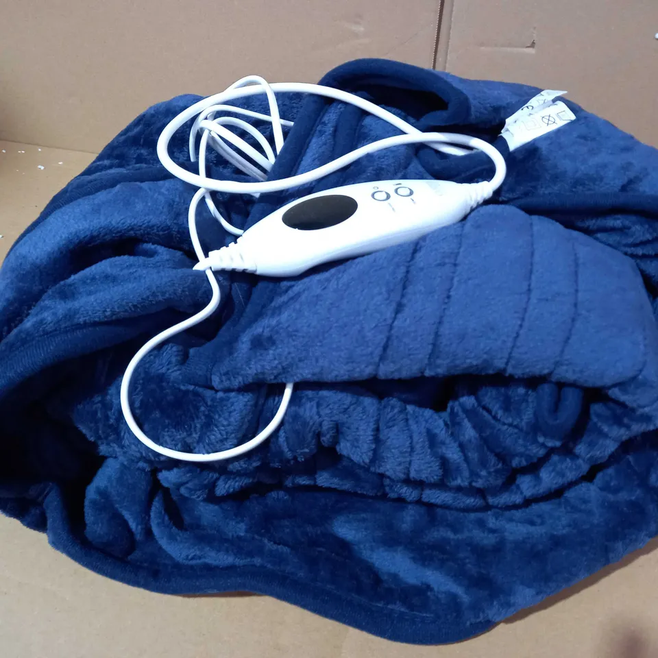 COZEE HOME HEATED NAVY THROW