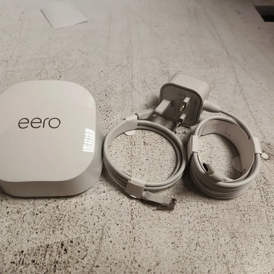EERO MESH WI‑FI ROUTER – WHITE, WITH POWER ADAPTER & ETHERNET CABLE