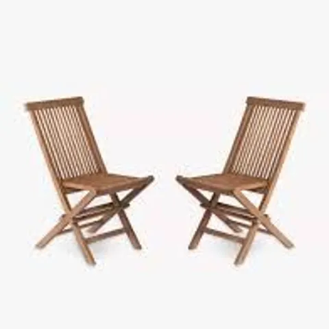 BOXED RADLEY FOLDING BISTRO CHAIRS SET OF 2 ANTIQUE WASH