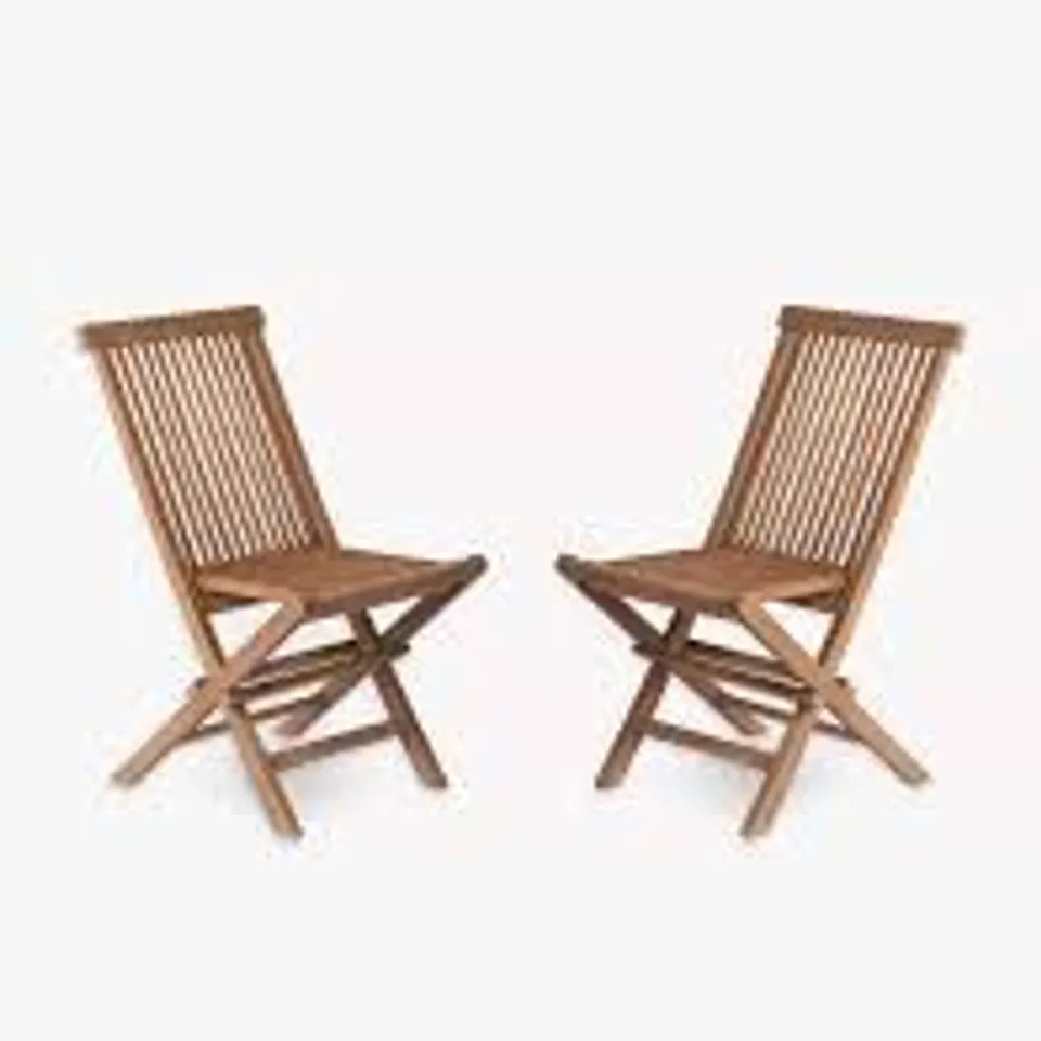 BOXED RADLEY FOLDING BISTRO CHAIRS SET OF 2 ANTIQUE WASH
