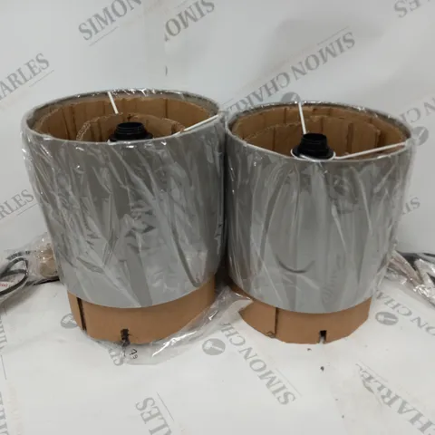 SET OF 2 HAMMER METAL TOUCH TABLE LAMPS