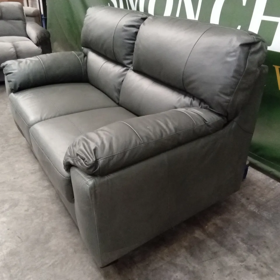 DESIGNER 2 SEATER FAUX LEATHER SOFA 