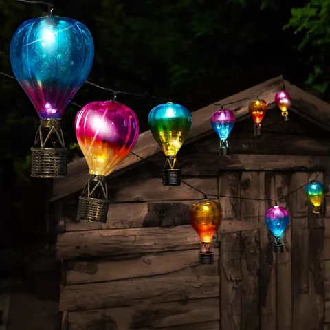 SMART SOLAR SKYRUNNER SOLAR-POWERED GARDEN STRING LIGHTS – 10 LIGHTS