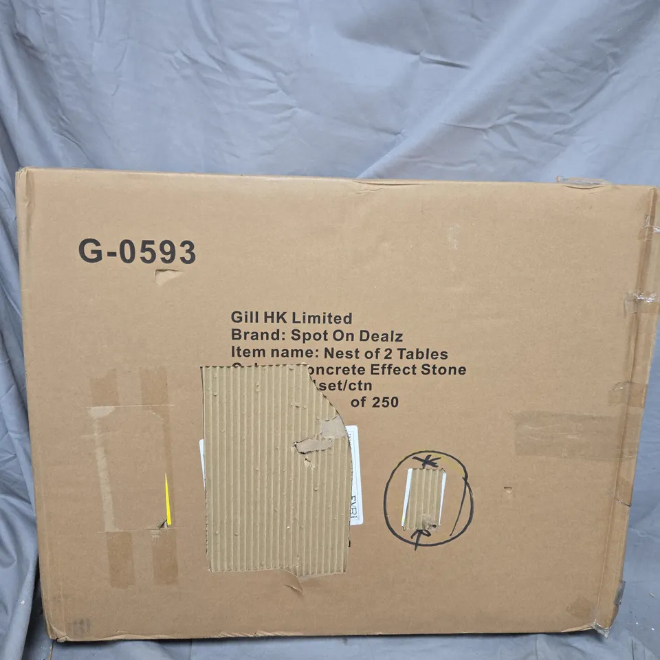 SPOT ON DEALZ NEST OF 2 TABLES CONCRETE EFFECT