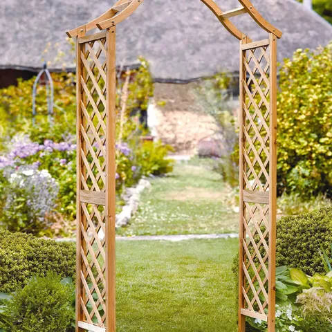 SMART GARDEN WOODLAND ARCH - TAN 2.21M - COLLECTION ONLY
