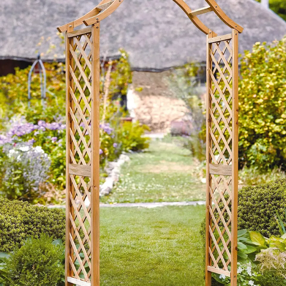 SMART GARDEN WOODLAND ARCH - TAN 2.21M - COLLECTION ONLY
