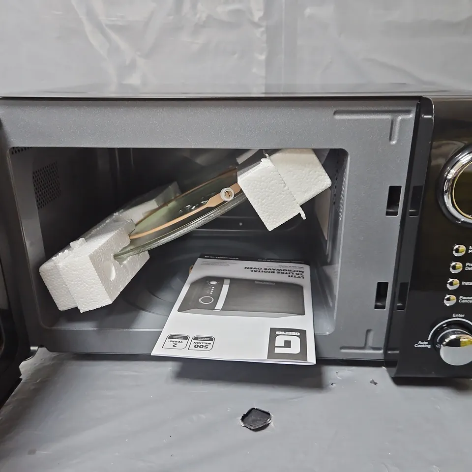 GEEPAS LYTH 20 LITRE BLACK DIGITAL MICROWAVE OVEN - COLLECTION ONLY