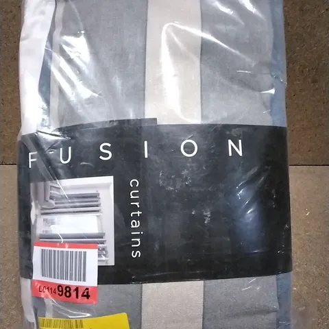 BAGGED WHITWORTH STRIPE COTTON SHEER CURTAIN PAIR - 228 X 228CM