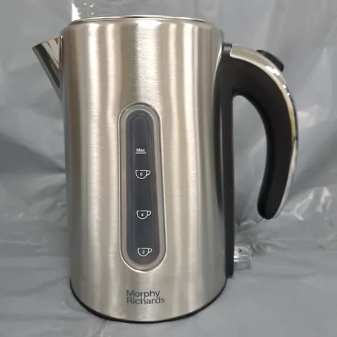 BOXED MORPHY RICHARDS MOTIVE BRUSHED KETTLE
