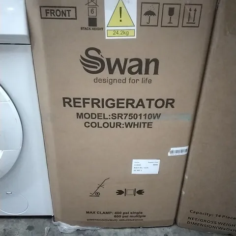 SWAN SR750110 47.5CM WIDE UNDER-COUNTER FRIDGE WITH 4 STAR ICE BOX