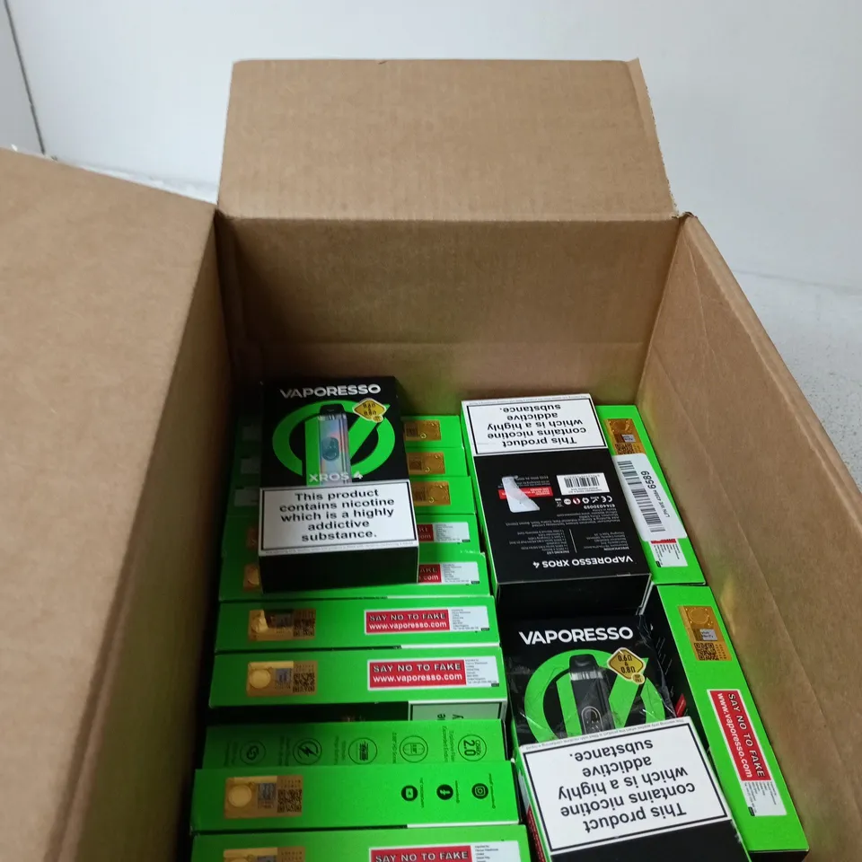BOX OF APPROXIMATELY 30 VAPORESSO ECIGS