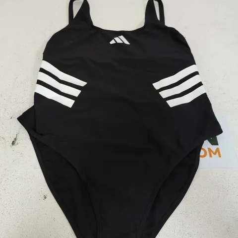 ADIDAS 3S U-BACK SWIMSUIT – BLACK/WHITE, WOMEN'S UK 44" (US 18 / EU 48)